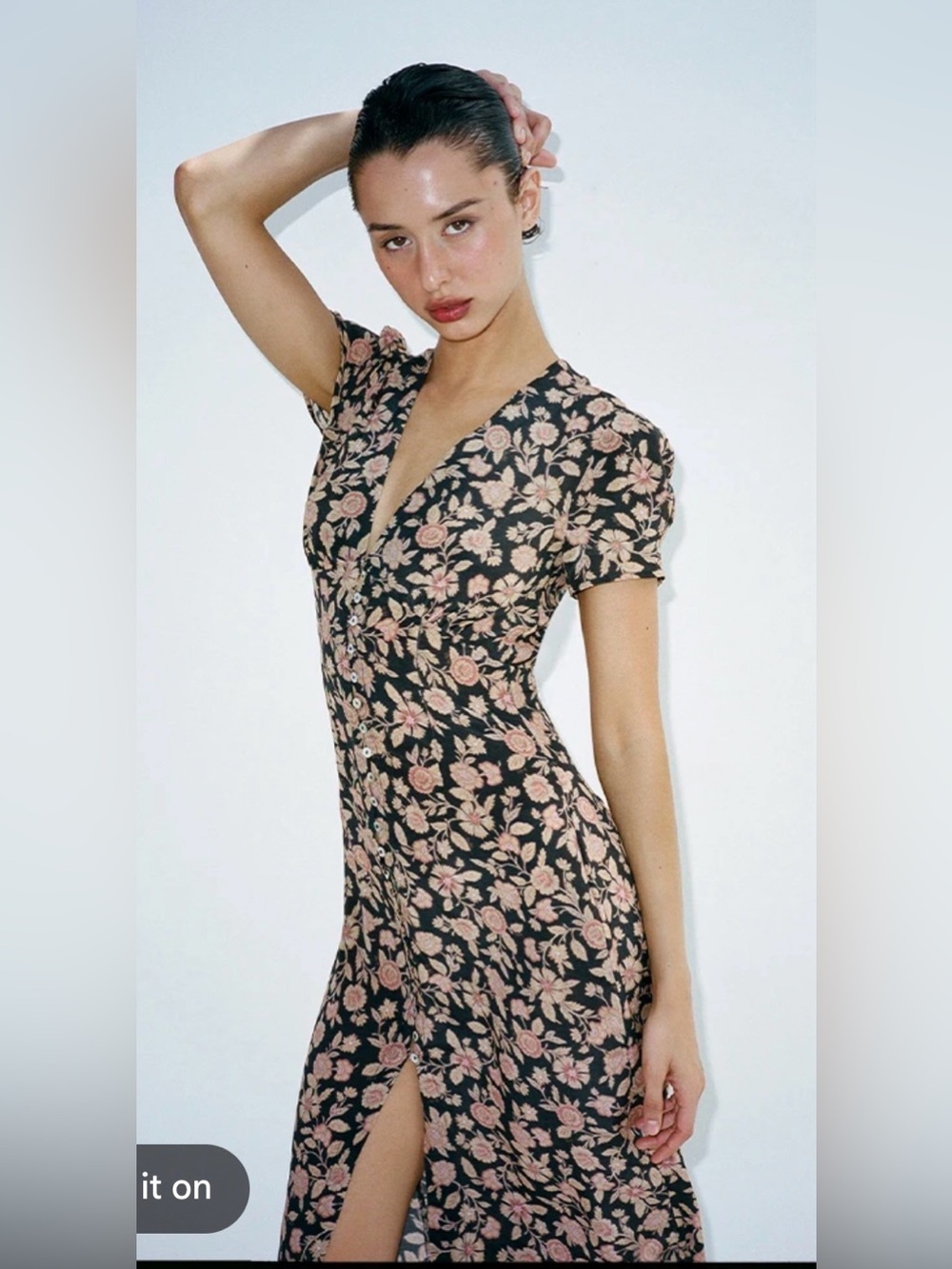 Realisation Par Monica Silk Midi Dress Fantasy Size Small - Picture 9 of 9